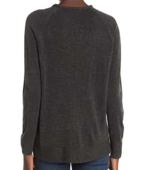 Sweet Romeo Modern Girl Crew Neck Raglan Sweater Classic Preppy Lagen Cottage - Picture 2 of 7